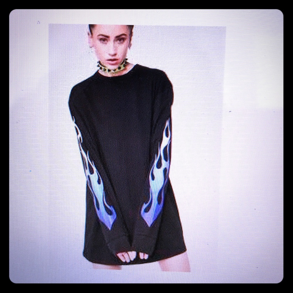 Burning sapphire flame tee shirt